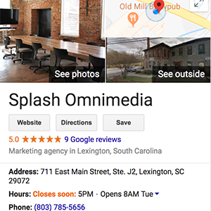 Splash Google My Business