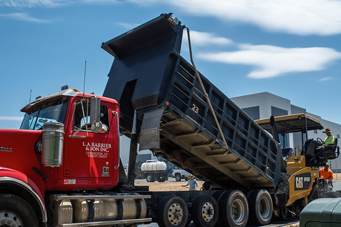 la barrier & son hauling truck